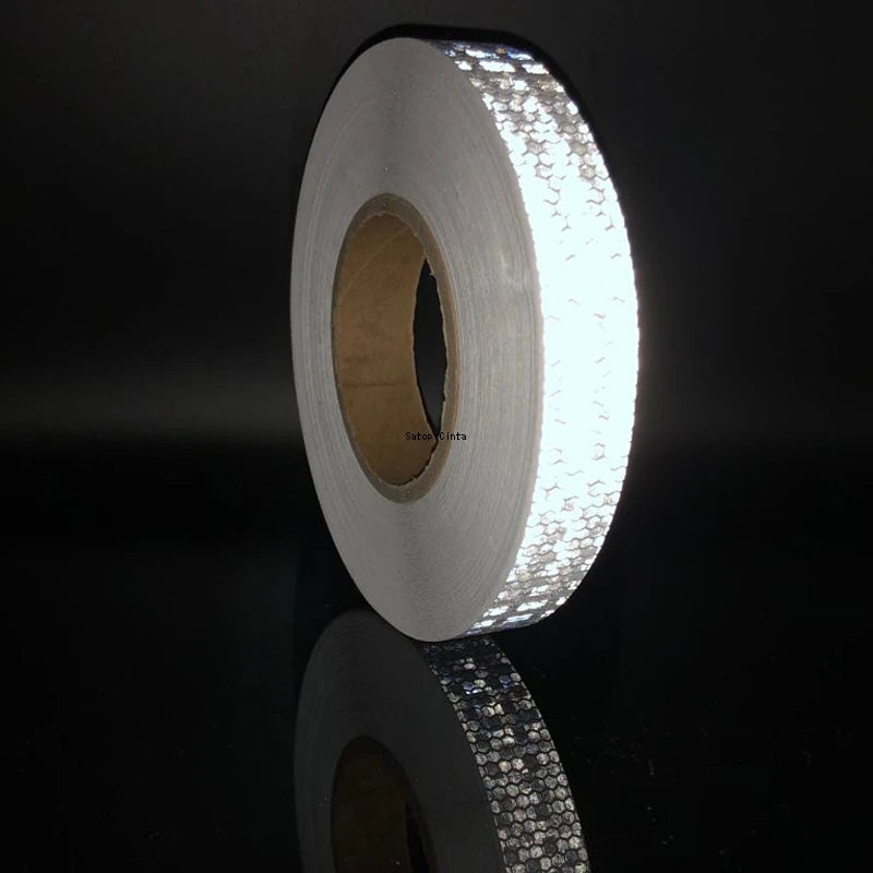 25mmx10M Shining Reflective Warning Tapes Bicycle Waterproof Self-Adhesive White Stickers Reflectors Strips For Cars Motorcycle