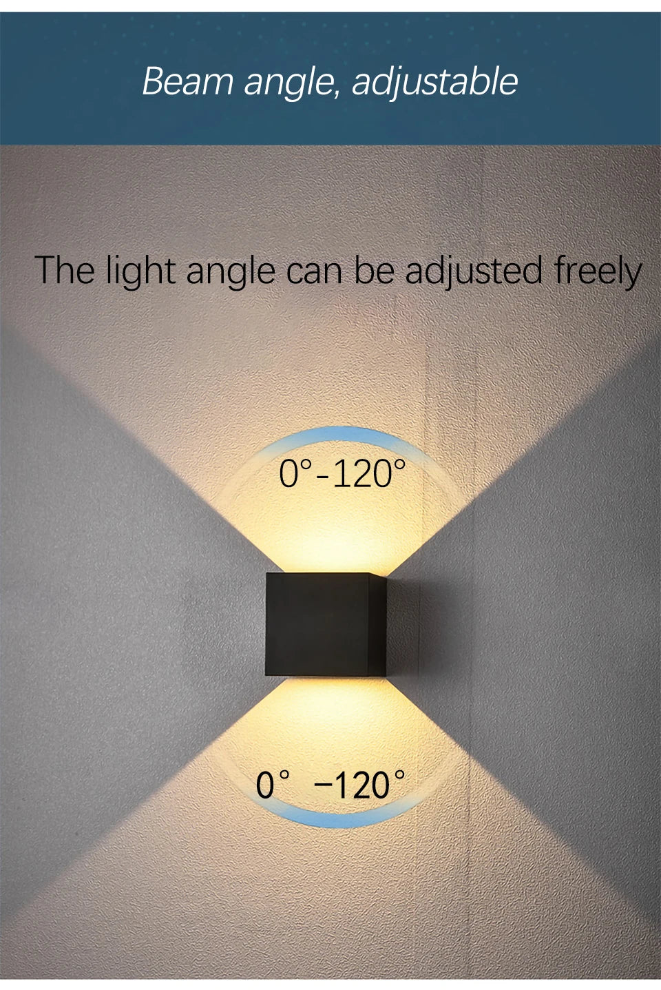 6W/12W LED Wall Light Outdoor Waterproof IP65 Porch Garden Wall Lamp & Indoor Bedroom Bedside Decoration Lighting Lamp Aluminum
