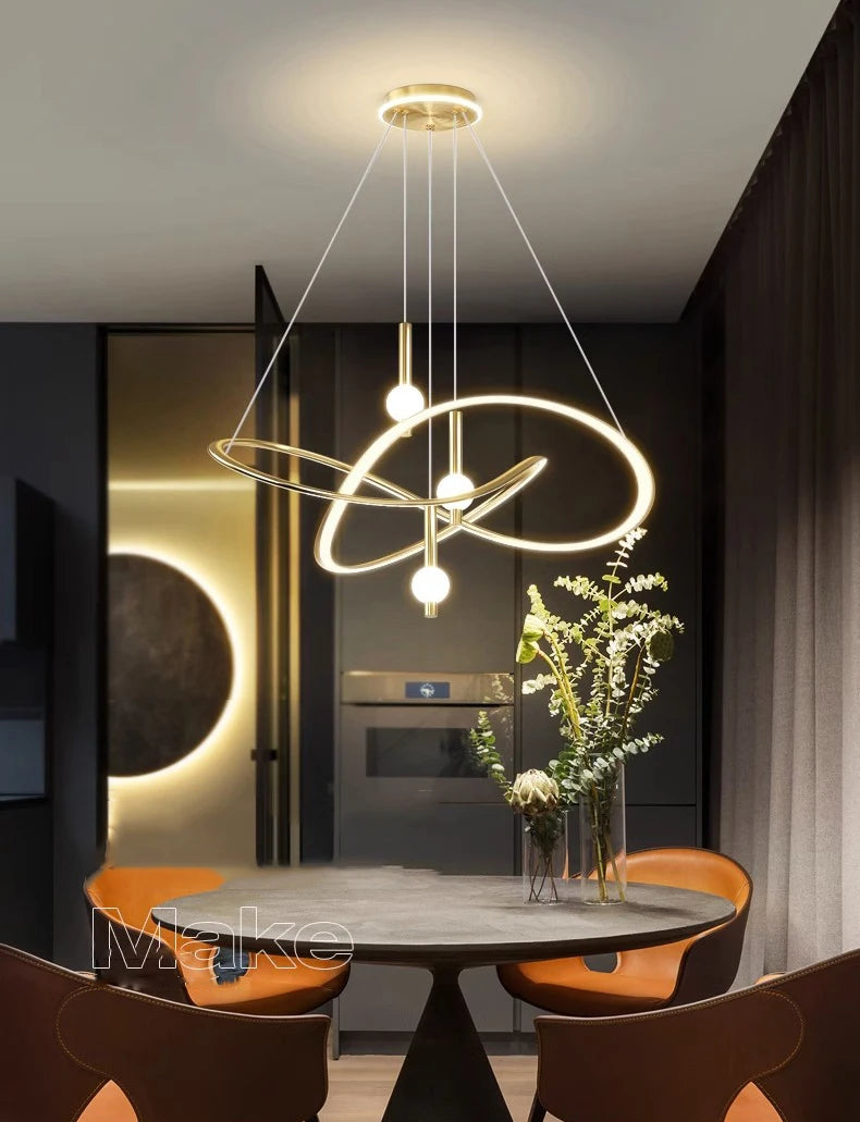 Modern Home Decor LED Pendant Light For Living Room Dining Room Indoor Lighting Dimmable With Remote Control
