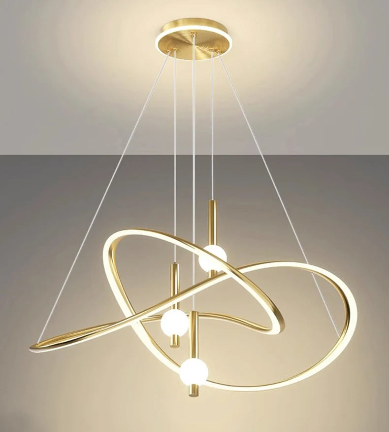 Modern Home Decor LED Pendant Light For Living Room Dining Room Indoor Lighting Dimmable With Remote Control