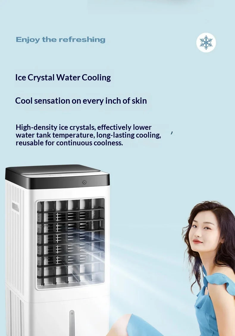 SIHAO Portable Air Conditioner Fan Humidifier Evaporative Cooler with Remote Control 10L Water Tank Strong Wind Silent Cooling