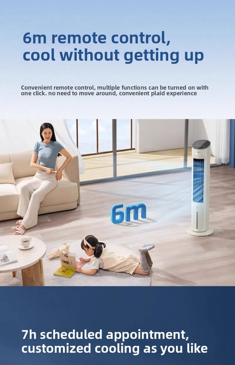 220V Midea Cooling Fan Portable Air Conditioner New Water Cooling System for Home Bedroom Office LYH