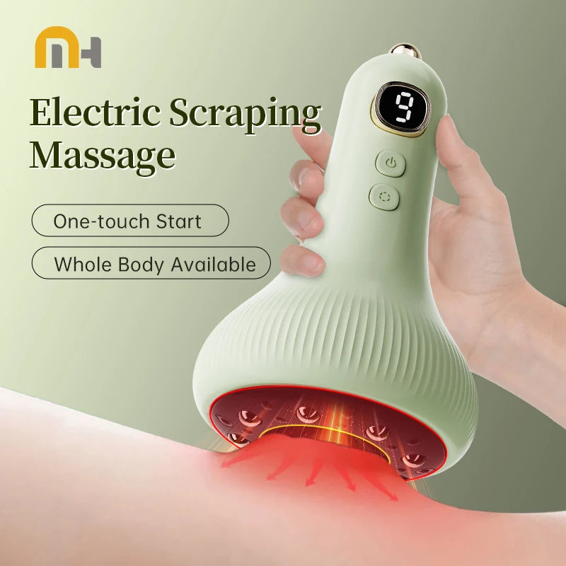 Electric Cupping Massager Vacuum Suction Cup Electric Vacuum Cupping Beauty Health Scraping Infrared Heat Body Slimming Massage