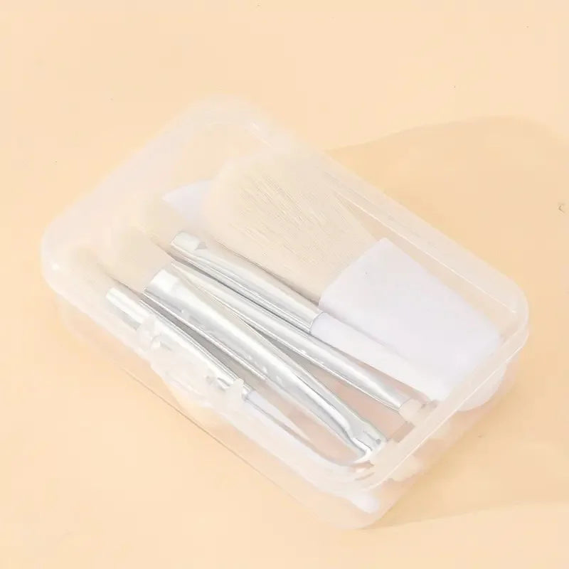 6Pcs Mini Makeup Brushes Set With Box Portable Cosmetic Powder Foundation Blush Blending Concealer Make Up Brushes Makeup Tool
