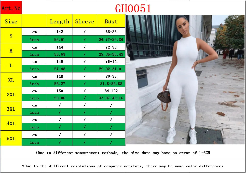 Pencil Jumpsuit for Women Full Seasons Casual Fitness Sporty Playsuit Sleeveless Slim Activewear All In One Jumpsuit Clothing