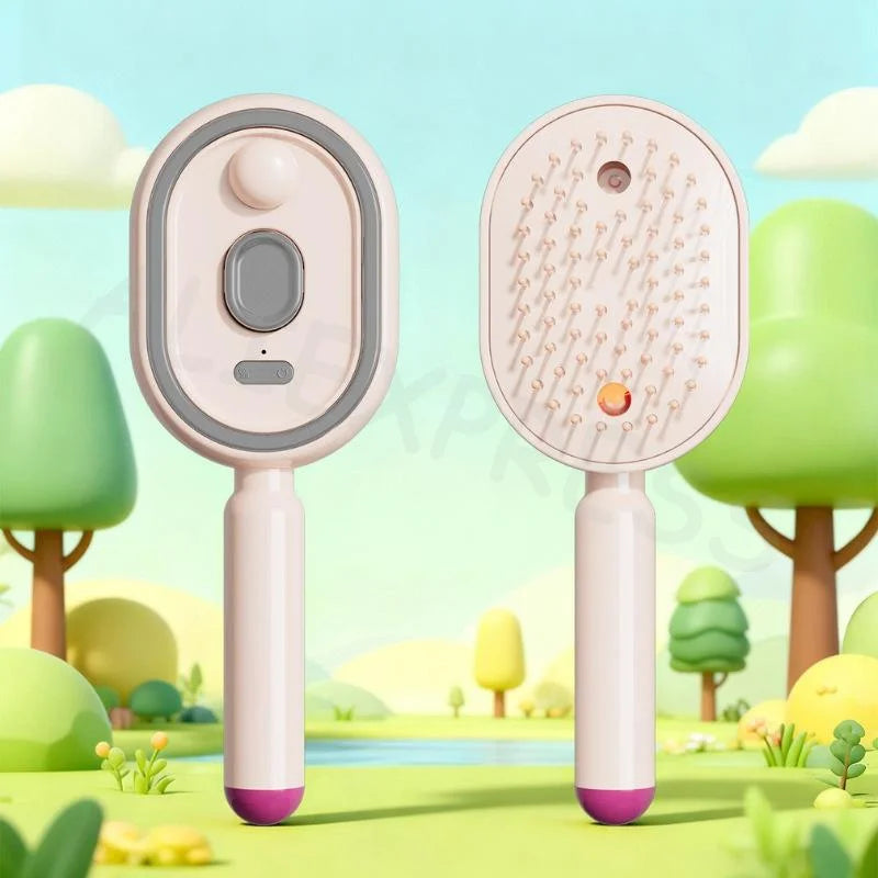 Electric Spray Scalp Massage Comb 3 In 1 Air Cushion Design for Frizzy Hair Smoothing Women Home Travel Use