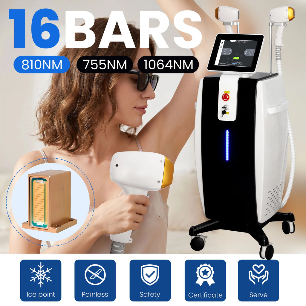 Professional 808nm diode hair removal machinePermanent Hair Removal equipment, Private and Painless Full body Hair Removal