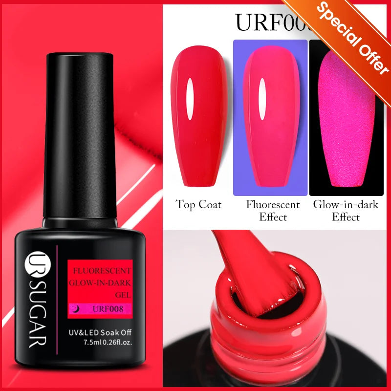 UR SUGAR 7ML Valentine’s Day Gel Nail Polish 107 Colors Classic Black Red Glitter Semi Permanent Autumn Soak Off UV Gel Varnish