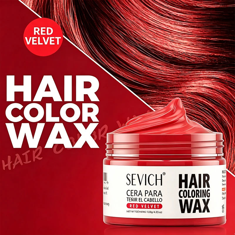 Valentine's Day DIY Hair Dyed Mud Halloween One-Time Hair Coloring Wax Hair Colour Cream for Eyebrow Beards Coloring Styling
