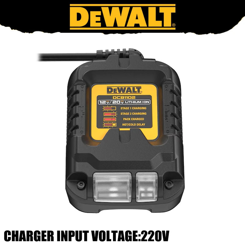 DEWALT DCB1102 DCB1104 DCB118 Li-ion Battery Charger, 220V 12V/20V Max LED Indicator Power Tool Battery Charger