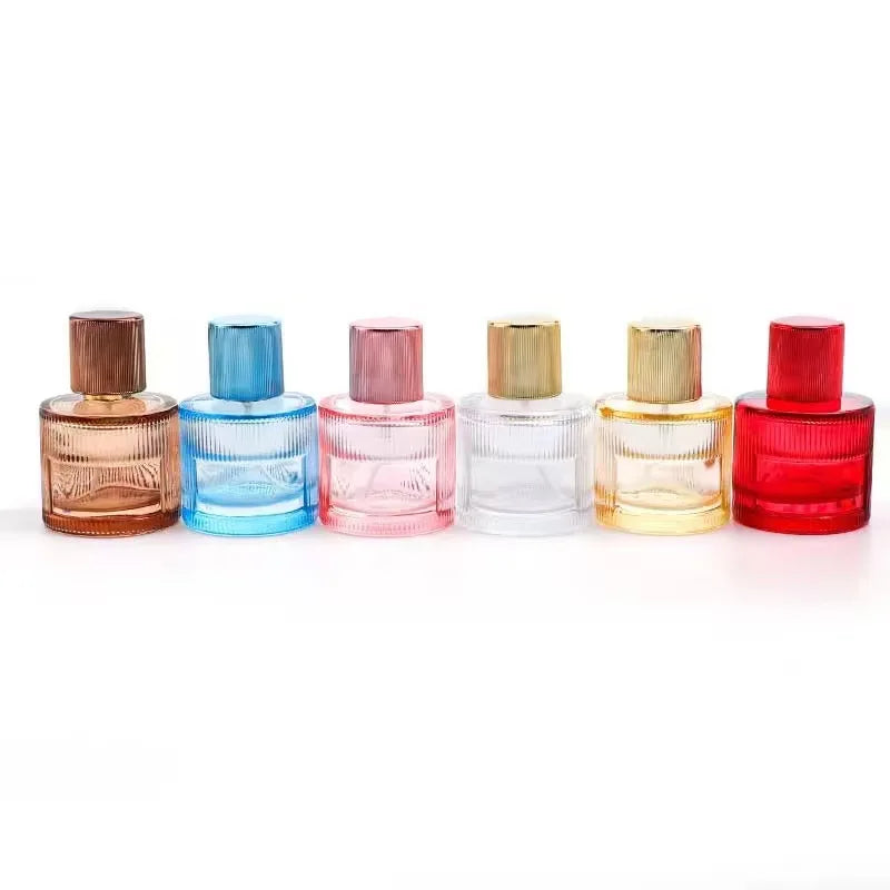 5 PCS Perfume Bottle Colorful Empty Glass 50ML Mist Spray Bottle 30ml Luxury Large Capacity Refillable Bottles Perfume Atomizer