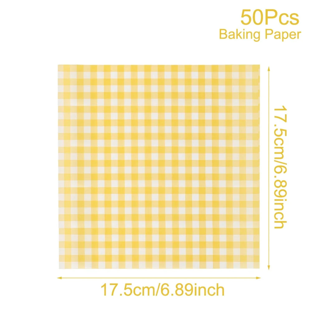 50Pcs Oilproof Wrapping Paper for Bread Sandwich Burger Fries, Food-grade Wax Paper Baking Tools Kitchen Gadgets For Party Gift