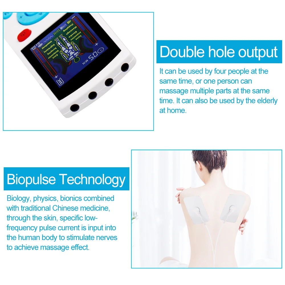 TENS Pulse Digital Muscle Massager 16 Modes 4 Outputs EMS Muscle Stimulation Digital Massage Relax Slimming Machine