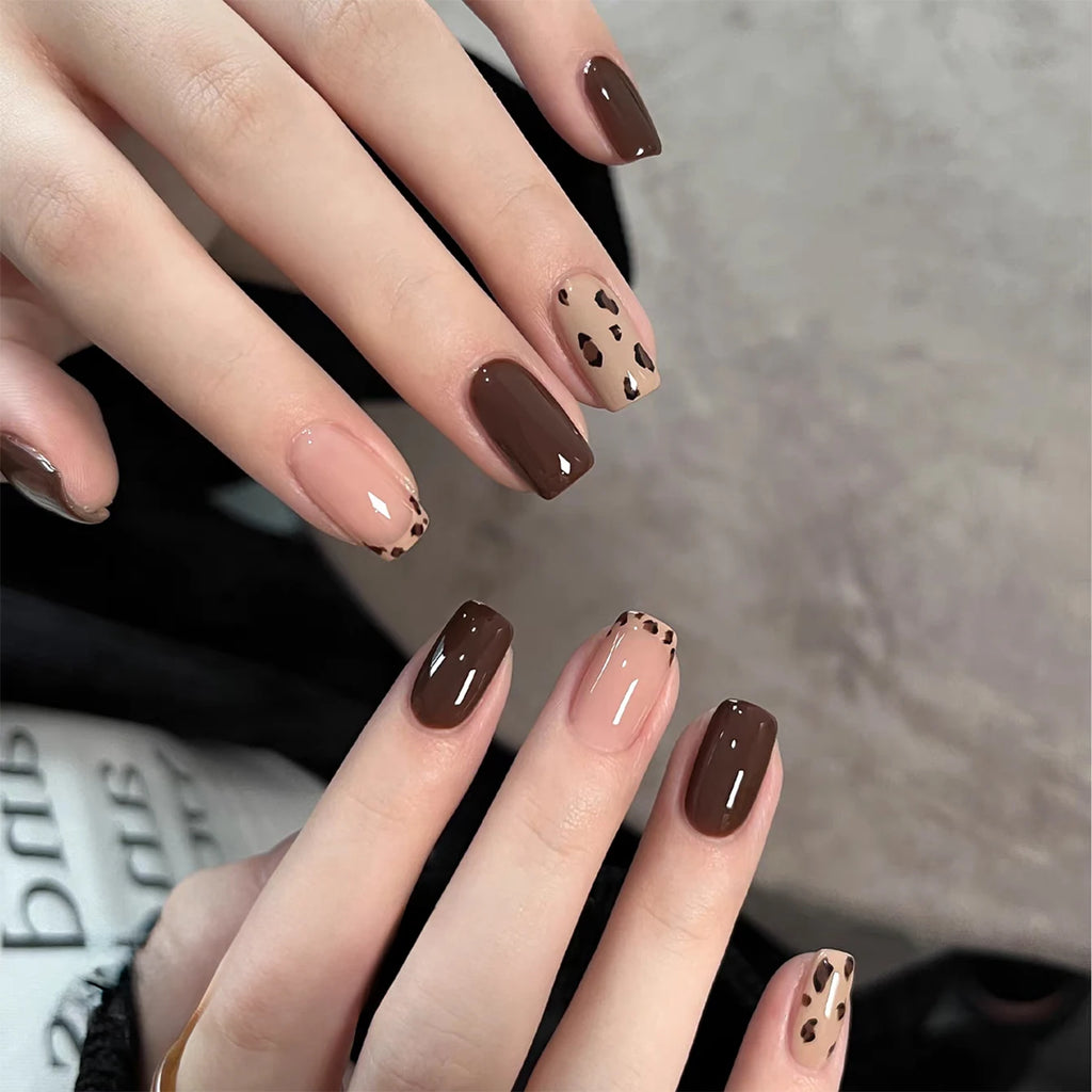 1-12pcs TC Whitening Maillard Caramel Coffee Chestnut Brown Cocoa Nail Art Nail Supplies Autumn Milk Tea Brown Gel Nail Polish