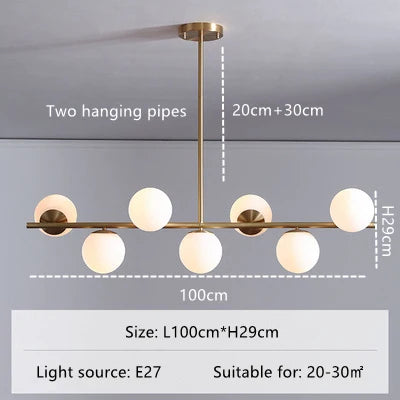 Modern LED Glass Ball Pendant Lights Magic Bean Ceiling Chandelier Hanging Lamp for Living Bedroom Decor Suspension Light