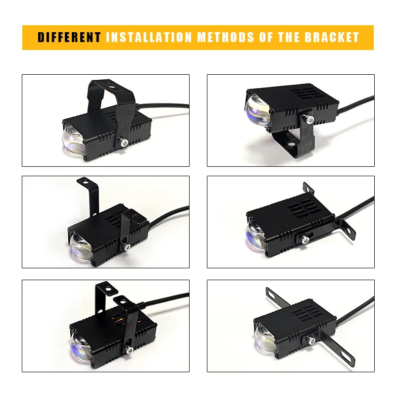 Led Headlight Bumper Fog Lamps Projector Lens Work Light Mini Driving Light Auxiliary Lights For Car Motorcycle Bar Spotlights