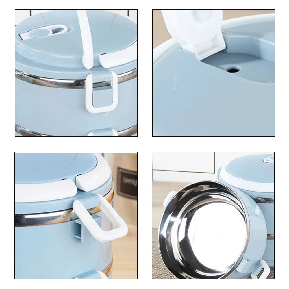 Portable Lunch Box Set Storage Warmer Lunch Container With Handle Stainless Steel Thermal Microwave Safe Salad Food Container