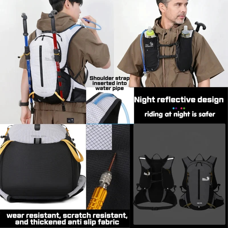 20L Hiking Cycling Backpack Lightweight  Waterproof Hydration Backpack Breathable Outdoor Sport Bag for Climbing Travel Hiking