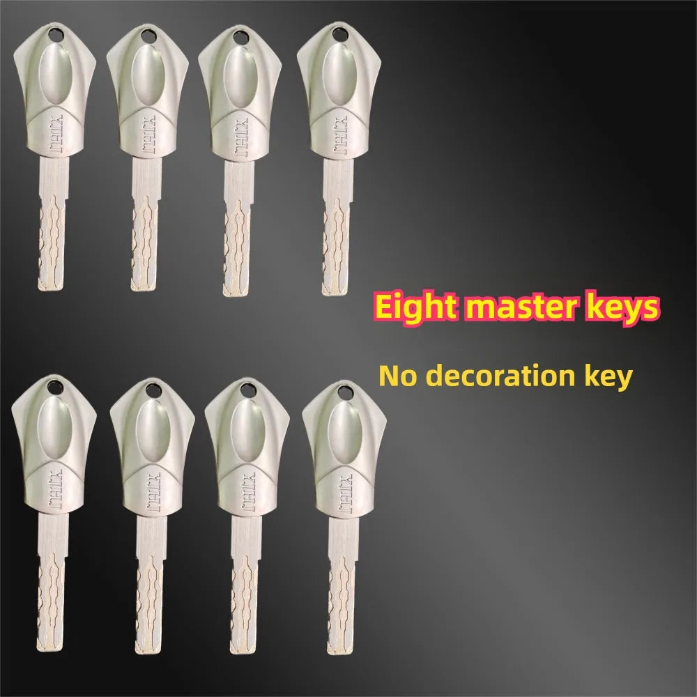 Super D-grade 8-track Single Opening with Knob Anti-theft Cylinder,Universal Lock Core for Iron and Wooden Doors,8 Keys Cilindro