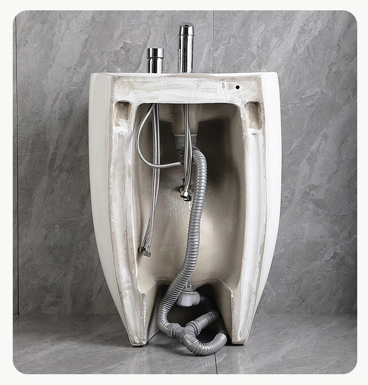 Integrated hand and foot washing basin - ceramic washbasin Интегрированная раковина для мытья рук и ног — керамическая раковина