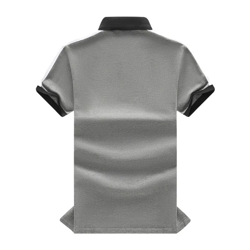 Plus Size 7XL 100% Cotton Summer Men's Polo Shirts Luxury Short Sleeve Contrast Color Letter Embroidery Simple Casual Male Tees