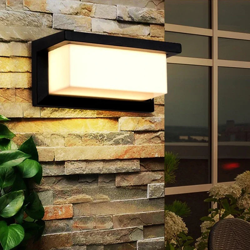 LED Outdoor Waterproof Wall Light 15W Radar Sensing Indoor Bedroom Living Room Outdoor Porch Wall Light Garden Decorative Light