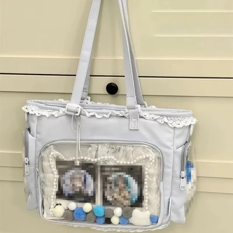 Large Capacity Ita Bag Anime Two-dimension Lolita Tote Bag Clear Window Crossbody Shoulder Bag Handbag Gift For Friends
