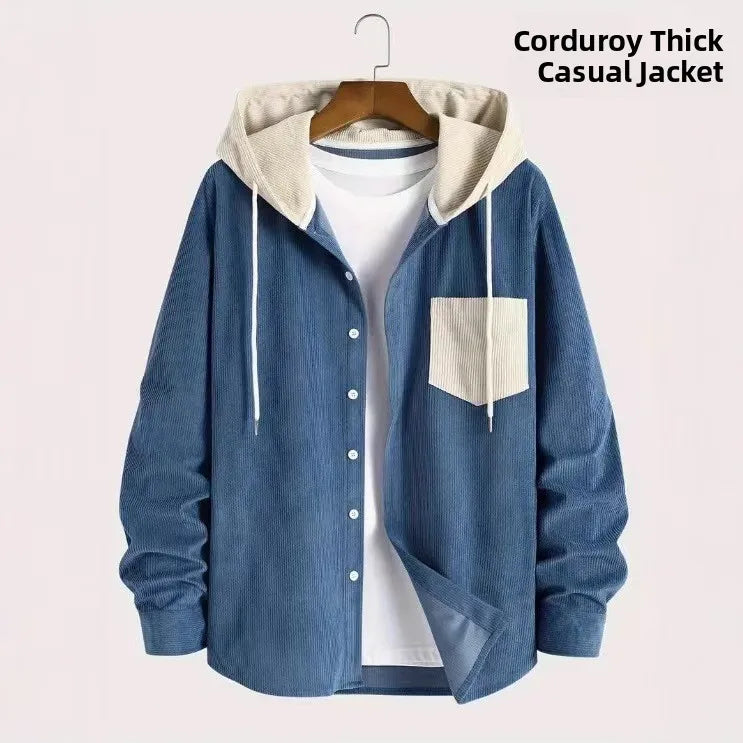 Men's Longsved Hooded Shirt Casual Loose Fit Cool Sensation Polyester Fiber Winter Season Women's Applicable  Shirt