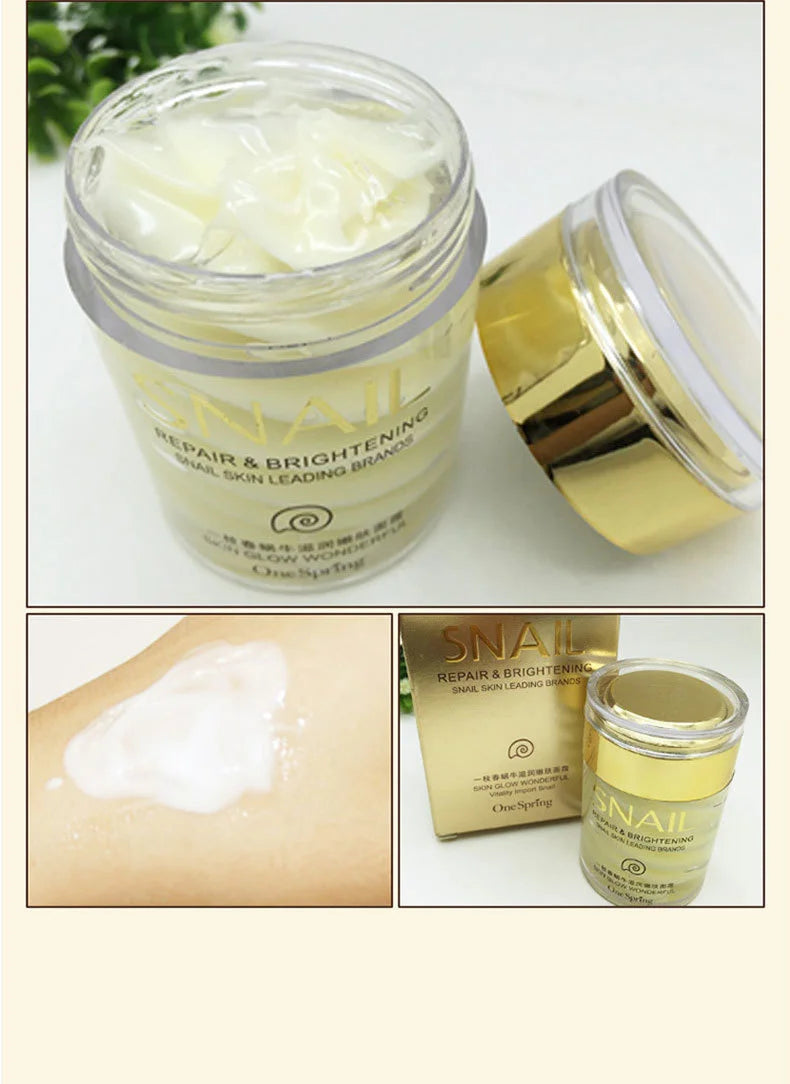 Snail Face Cream + Retinol Eye Massage Roller Serum 2pcs Moisturizing Eye Bag Face Cream Korean Skin Care Products