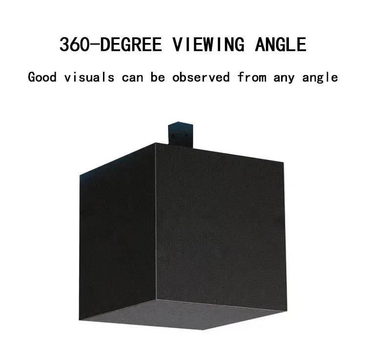 Cube Screen Indoor/Outdoor Electronic Advertising Display with  Hanging Side Seat Mounting Option