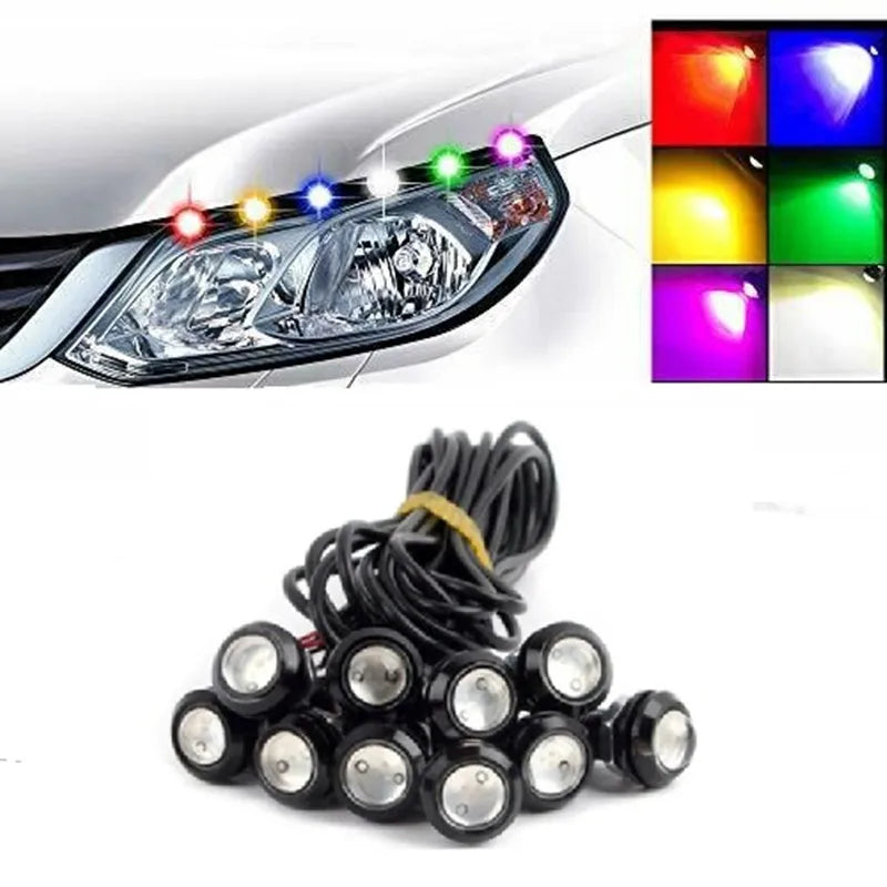 10pcs 12V LED Eagle Eye DRL 18mm High Power SMD Daytime Running Light Car Fog Bulb Reverse Backup Parking Turn Signal Lamp Hot