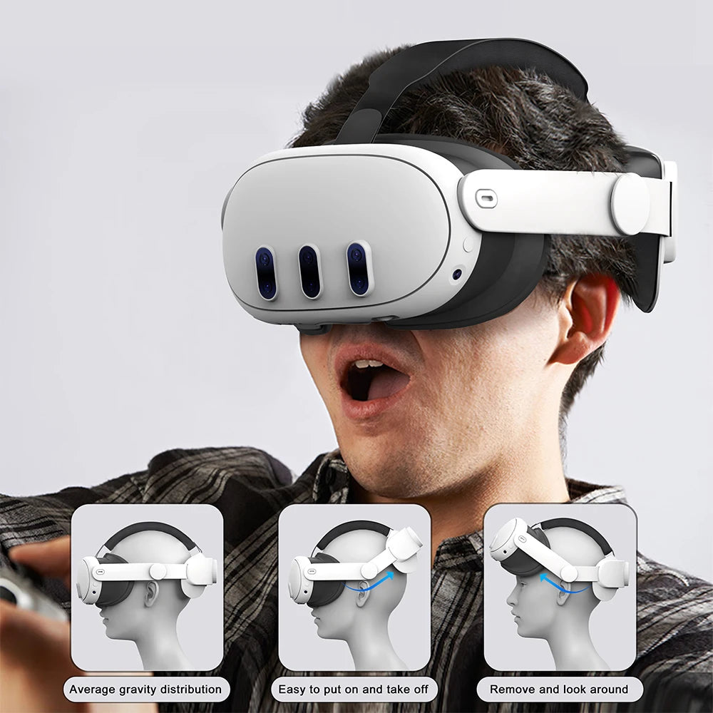 HUANDAI Design For Meta Quest 3/Oculus Quest 3 Elite Strap Adjustable Head Strap