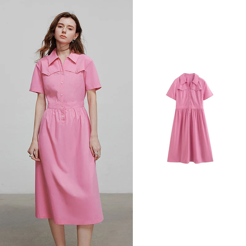 TOYOUTH Women Dress 2025 Summer New Elegant Dress 8529020