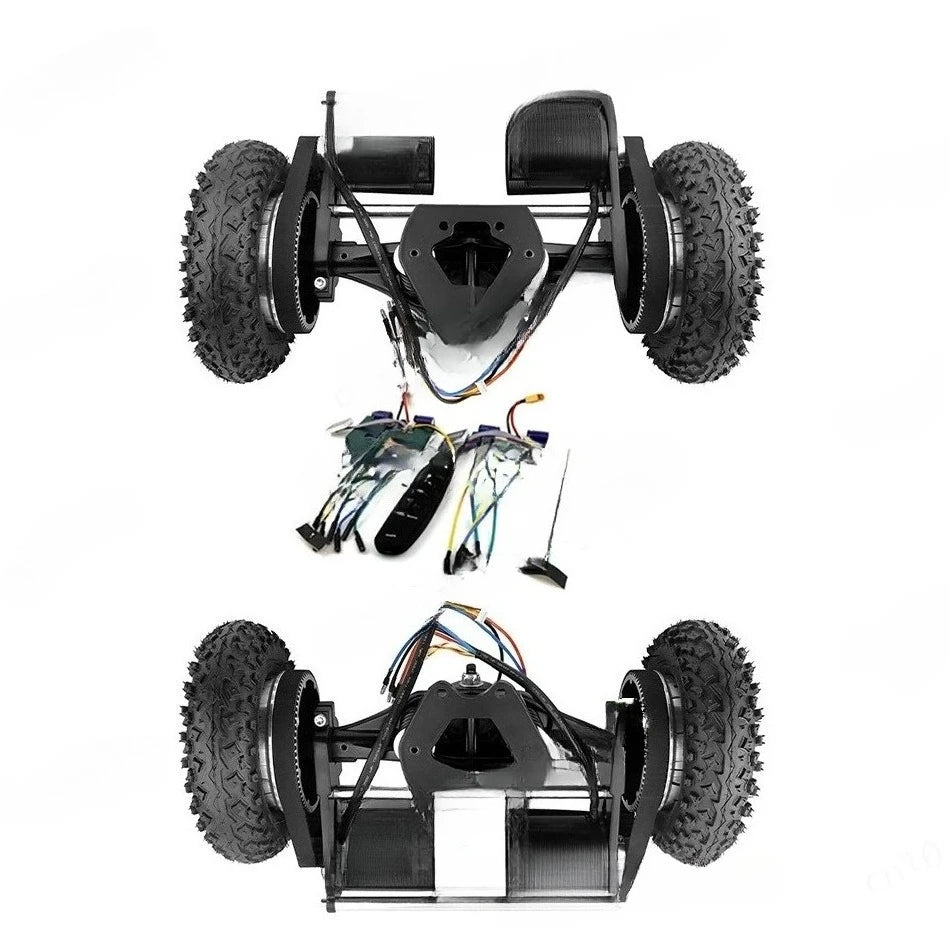 Four-wheel Drive Electric Skateboard Skateboard Belt Drive Frame Longboard Mountain Board 11-inch Bracket 8-inch Tire Double