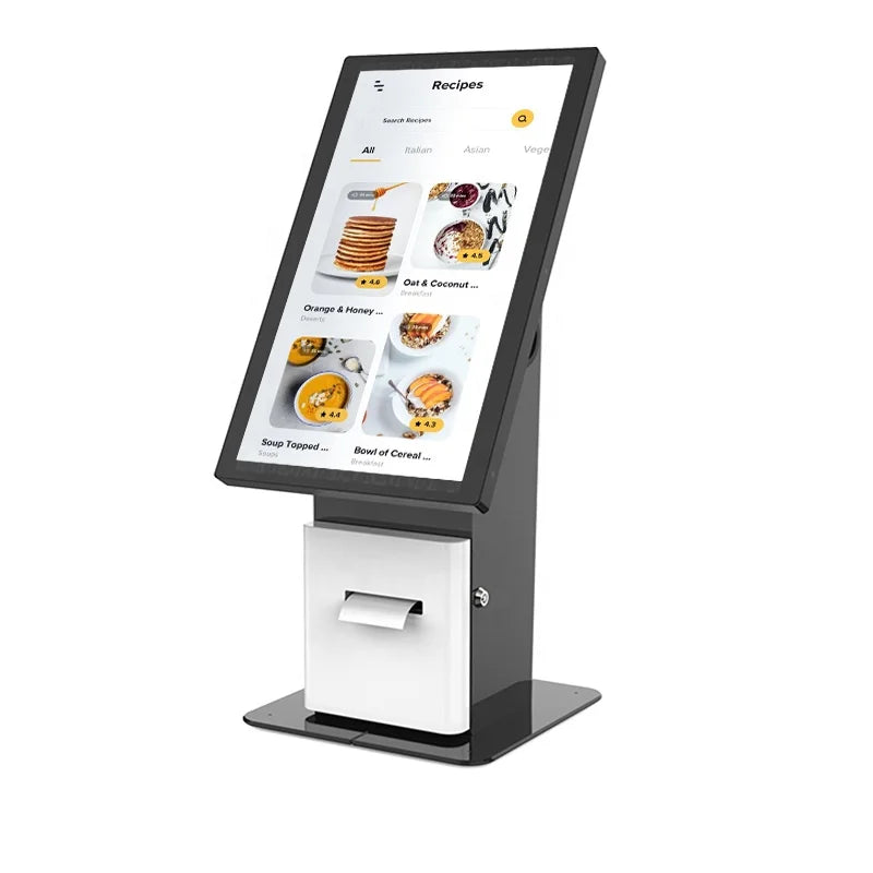 21.5inch Touchscreen Restaurants POS Terminal Ordering Desktop Self Kiosk Machine