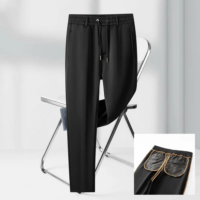 Winter Pants Men Straight Trousers Thicken Warm Oversize 6XL 7XL 8XL 10XL Plus Size Loose Fleece Formal Sweatpants Autumn Plush