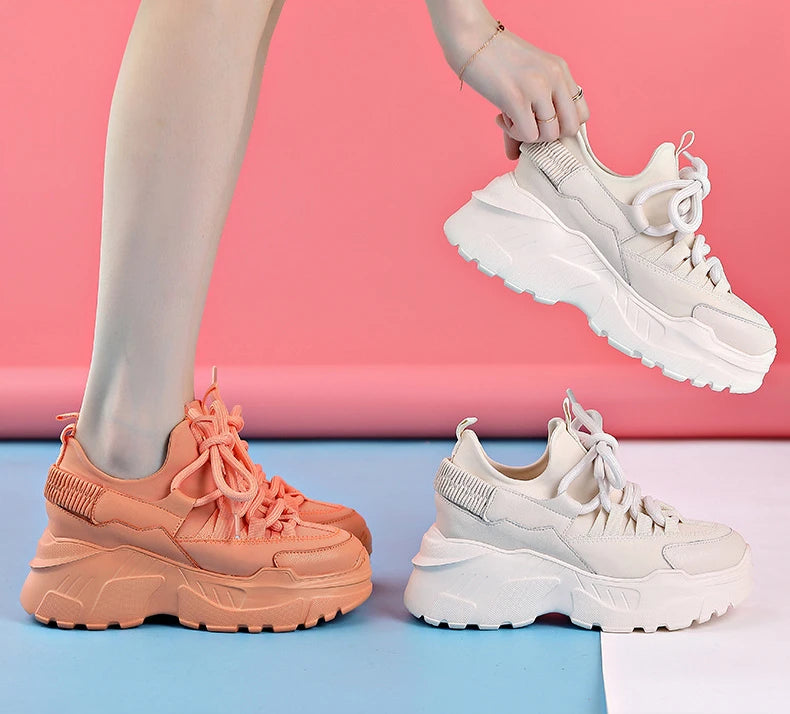 White Sneakers Women Sports Shoes for Women Inner Height Increasing Women's Shoes Winter Warmth Platform Shoes Zapatillas Mujer