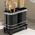 Kitchen Countertop Storage Organizer Self Draining Cutlery Drainer Utensil Holder Spoon Chopstick Cage For Household Use