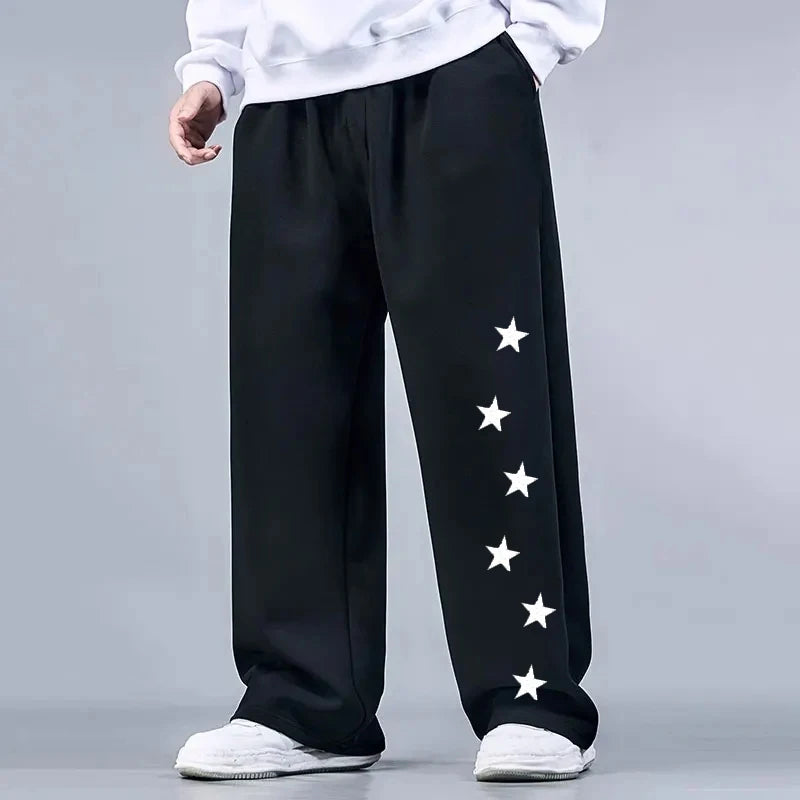 Plus Size Men's Sweatpants Casual Elastic Waist Pants Loose Fit Trendy Sporty Trousers Autumn Winter Spring Jogger Pants 6XL 7XL