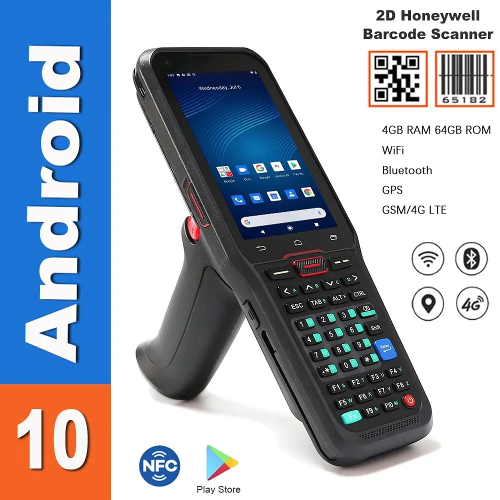 CHWEIDA 4 inch Full Keyboard Handheld Android PDA 1D 2D QR Code Barcode Scanner UHF RFID Reader Data Collector Terminal