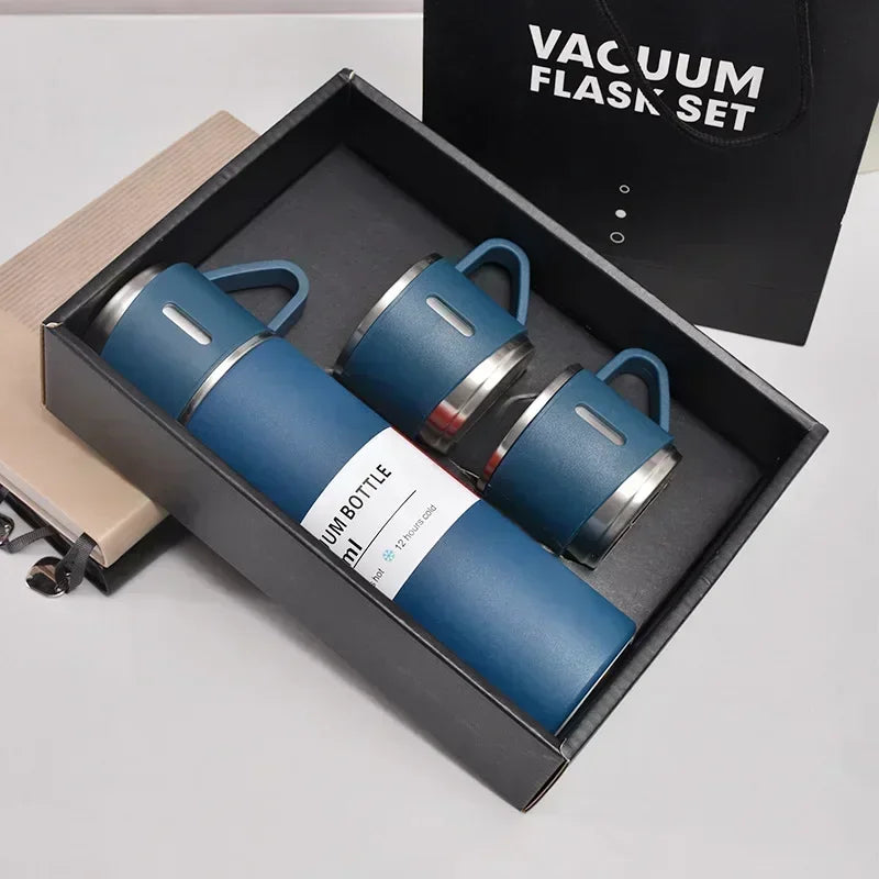 Coffee Thermos Stainless Steel Vacuum-Insulated Water Bottle  Insulated Bottle with Cup for Hot & Cold Drink Outdoor Travel Mug