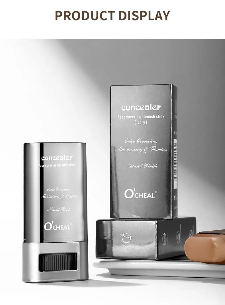 Matte Foundation Cream Stick Boosted Skin Tint Silky Texture Moisturizing Lasting Coverage Concealer Base Even Skin Tone Makeup