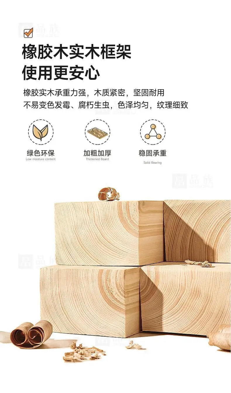 Combination household living room wood cloth winter and summer dual-purpose corner princess all rubber wood solid wood sofa