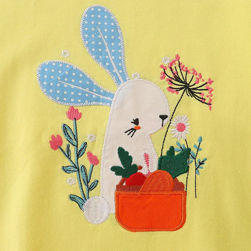 Little maven 2026 Baby Girls Clothes Spring and Autumn Sweatshirt with Lovely Animal Children Casual Tops for Kids 2-7 year