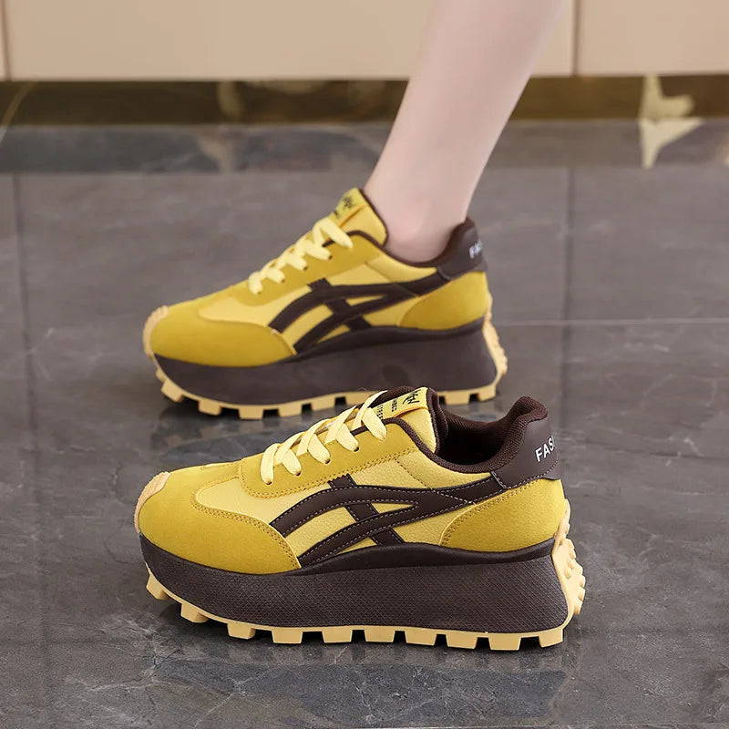 Denim Canvas Sneakers Women Slip On Light Blue Retro Skull Platform High Top Sneakers Ladies 2025 Spring Vulcanized Shoes Woman