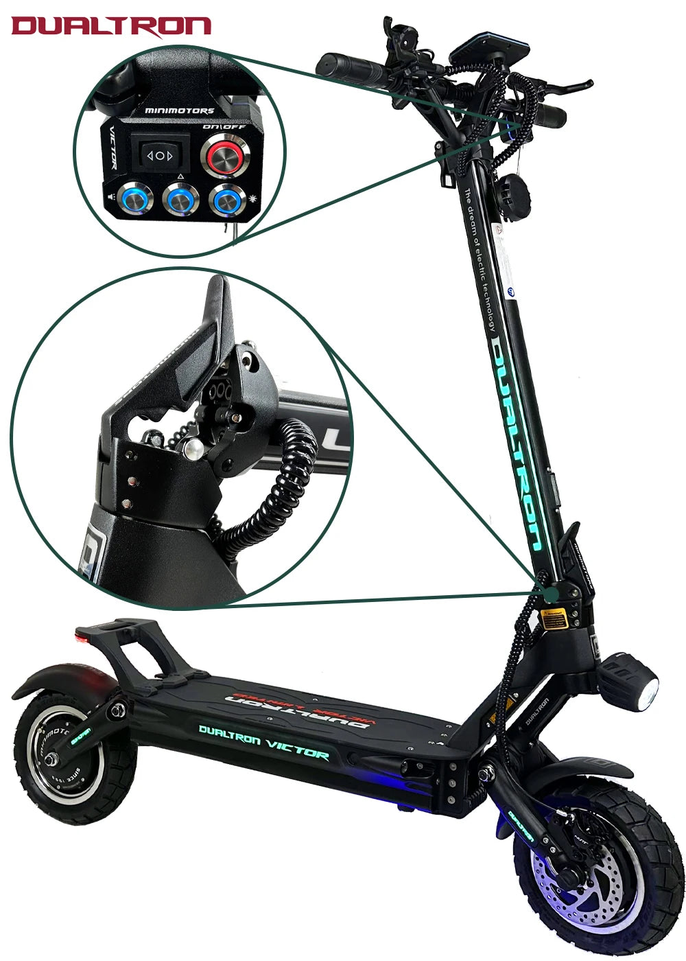 Official Dualtron Victor Limited 60V 35Ah EY4 Display 1300W*2 Dual Motor Top Speed 85km/h Dualtron Victor LTD Scooter