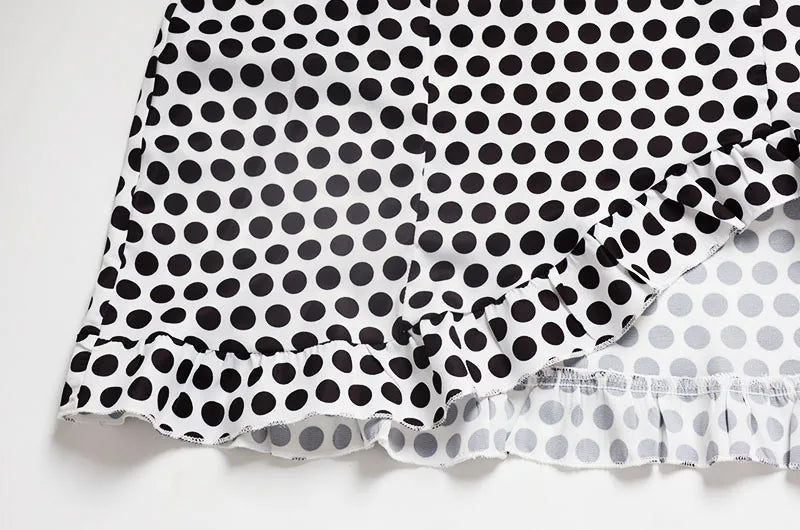 2026 New Arrival Halter Neck Polka Dot Dress High Waist Backless Casual Mini Skirt Summer Women Dresses