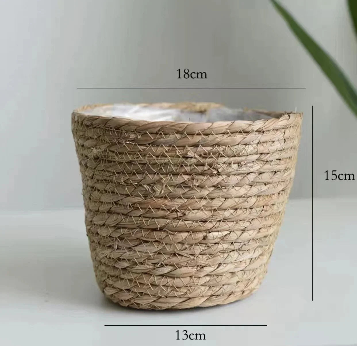 Natural Wicker Planter Basket  Flower Pot Home Garden Rattan Basket Straw Flower Basket 20/25/30CM