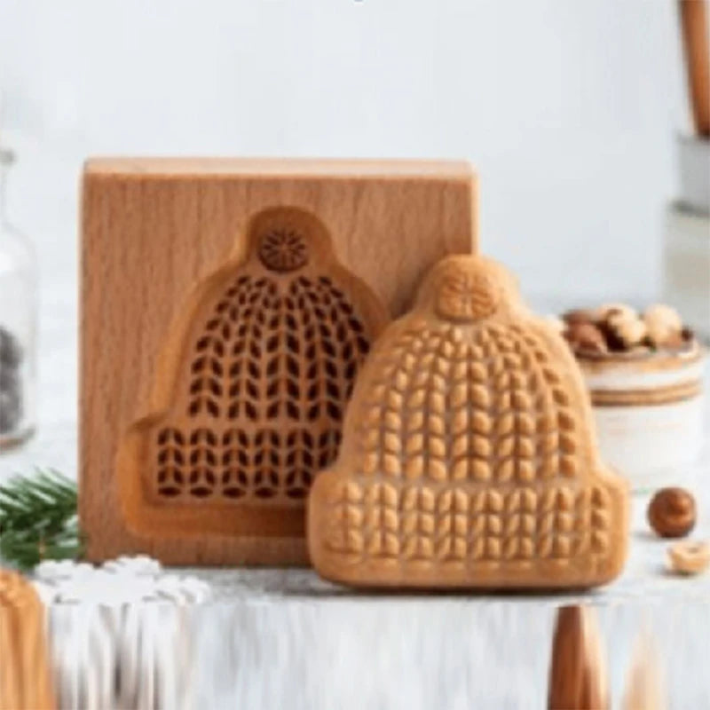 3D Cookie Baking Molds Wooden Gingerbread Mold Press Pumpkin Embossing Tools for Cake Decor DIY Kitchen Gadgets Cookies Moulds