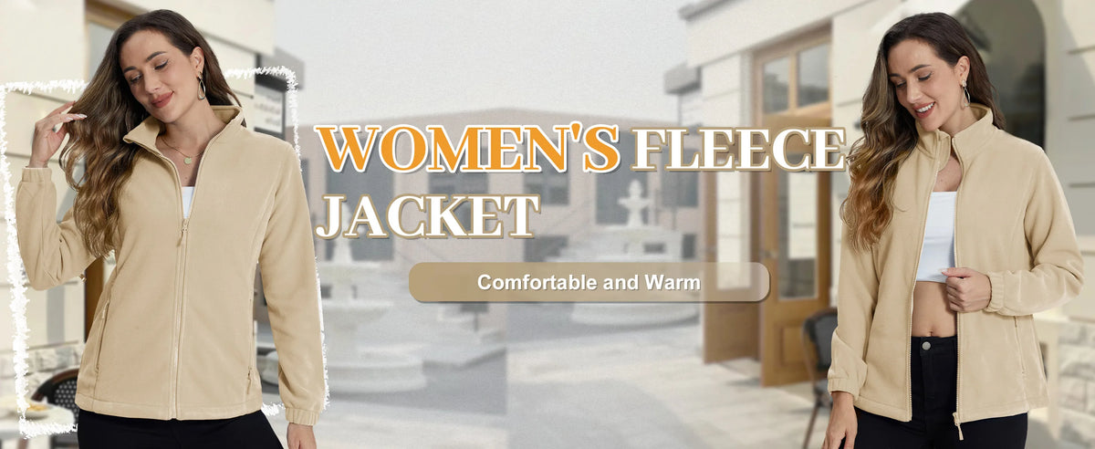 TACVASEN Women's Winter Fleece Jacket Lightweight Full Zip Sweatshirts Coat Casual Zipper Soft Warm Sweaters Outwear Female